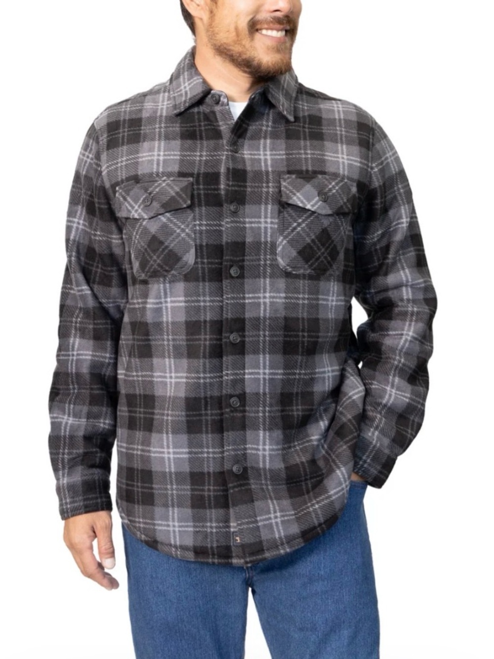 NWT Men's Freedom Foundry Super Plush Shirt Jacket in Asphalt XL